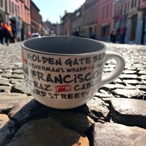 San Francisco Oversized Coffee Or Soup Mug Alcatraz Chinatown Lombard Street Etc